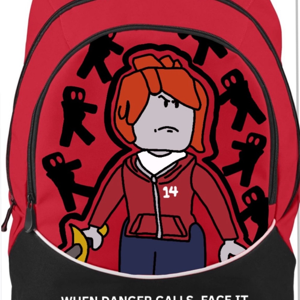 Roblox Kids Red/Black School Backpack